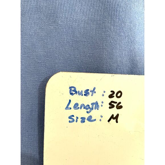 Sweater dress timeless classic light blue split hem feminine comfy winter womenM - Picture 6 of 6